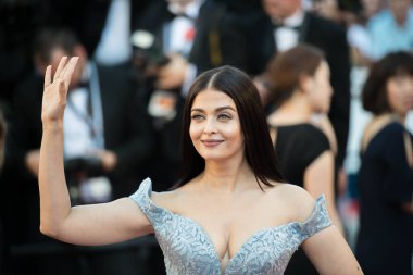 CANNES, FRANCE: 19 Mayıs 2017 Aishwarya Rai Bachchan 70. Geleneksel Cannes Film Festivali sırasında 
