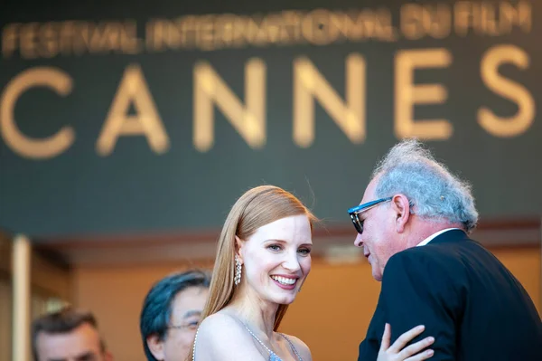 Cannes Franța Mai 2017 Jessica Chastain Participă Proiecția Okja Cadrul — Fotografie, imagine de stoc