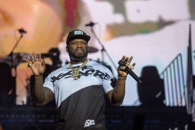 YEREVAN, ARMENIA. July 01: Curtis Jackson, aka 50 Cent is performing on the concert within the framework of the 