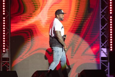 YEREVAN, ARMENIA. July 01: Curtis Jackson, aka 50 Cent is performing on the concert within the framework of the 