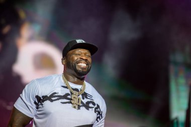 YEREVAN, ARMENIA. July 01: Curtis Jackson, aka 50 Cent is performing on the concert within the framework of the 