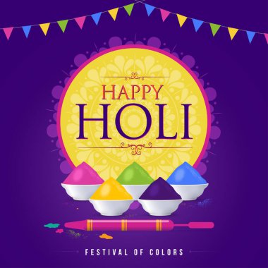 Renkler Festivali Mutlu Holi bayrağı 4