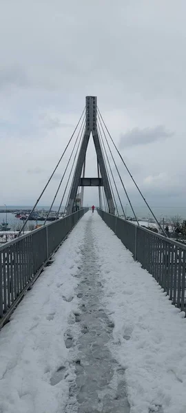 Camino Puente Nieve — Foto de Stock