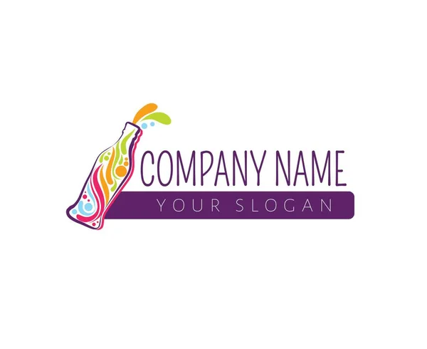 Şişeleme ya da içki şirketi için renkli logo