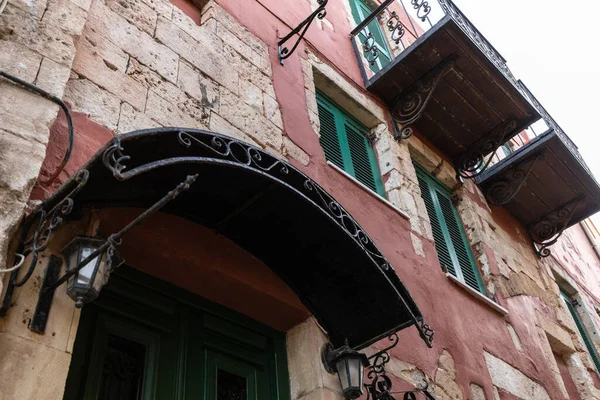 Fragment of an authentic Greek house, Crete, Chania — стокове фото