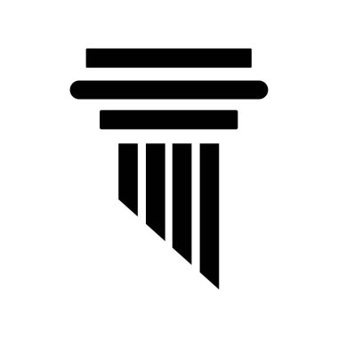 Sütun Logosu Şablonu Vektör İllüstrasyonu