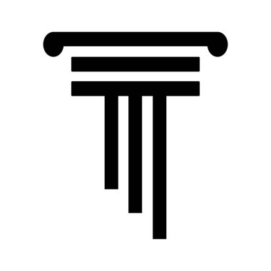 Sütun Logosu Şablonu Vektör İllüstrasyonu