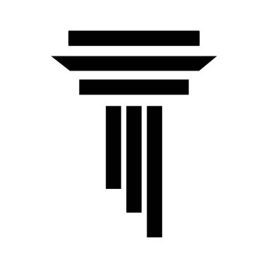 Sütun Logosu Şablonu Vektör İllüstrasyonu