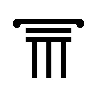 Sütun Logosu Şablonu Vektör İllüstrasyonu