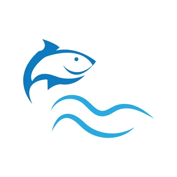 Fisch Logo Vorlage Kreatives Vektorsymbol — Stockvektor