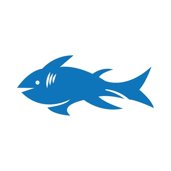 Modelo Logotipo Peixe Símbolo Vetorial Criativo — Vetor de Stock