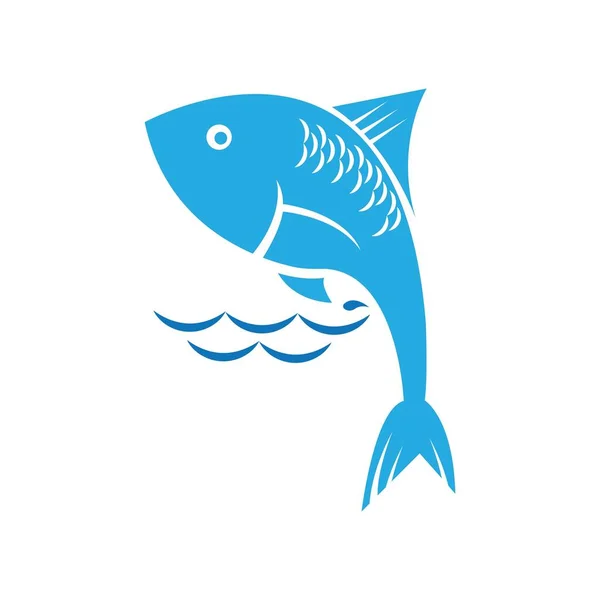 Fisch Logo Vorlage Kreatives Vektorsymbol — Stockvektor