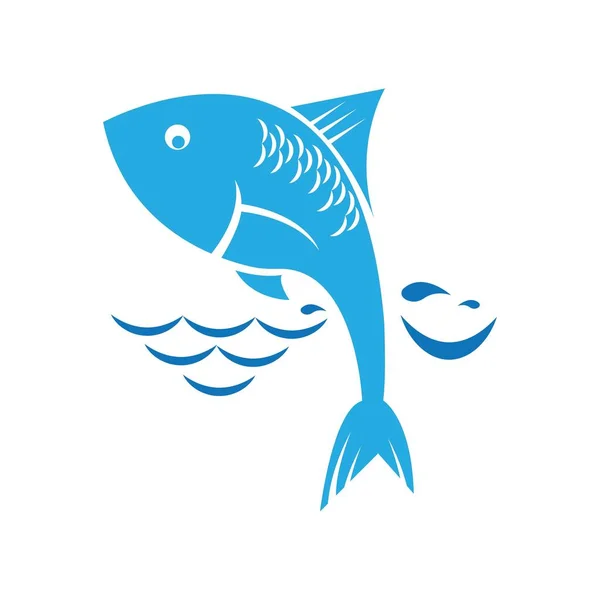 Plantilla Logo Pescado Símbolo Vector Creativo — Vector de stock