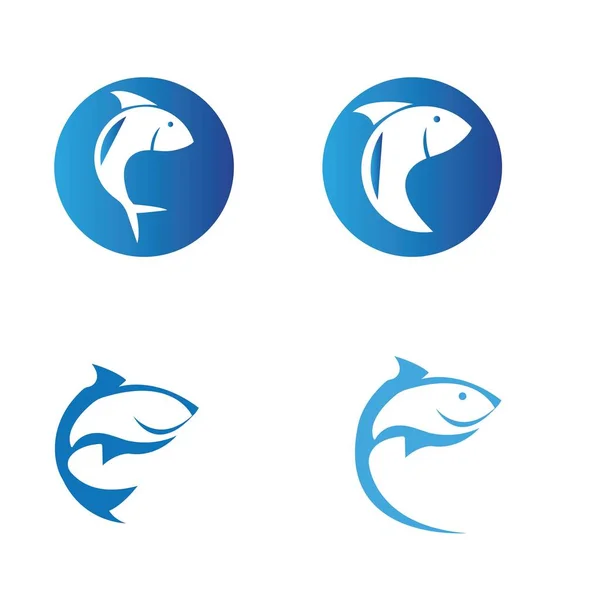 Fisch Logo Vorlage Kreatives Vektorsymbol — Stockvektor