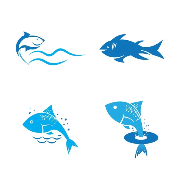 Πρότυπο Λογότυπο Ψάρια Σύμβολο Δημιουργικού Φορέα — Διανυσματικό Αρχείο