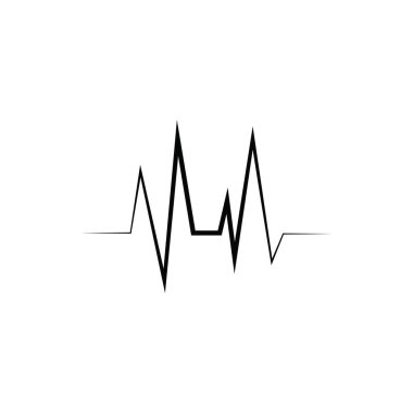 Hearbeat Nabız Simgesi Vektör İllüstrasyon Logo Şablonu
