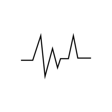 Hearbeat Nabız Simgesi Vektör İllüstrasyon Logo Şablonu