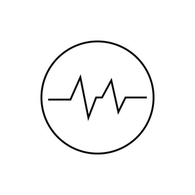 Hearbeat Nabız Simgesi Vektör İllüstrasyon Logo Şablonu