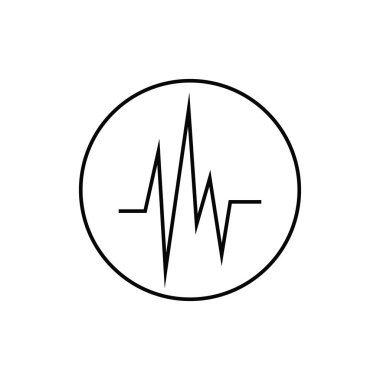 Hearbeat Nabız Simgesi Vektör İllüstrasyon Logo Şablonu