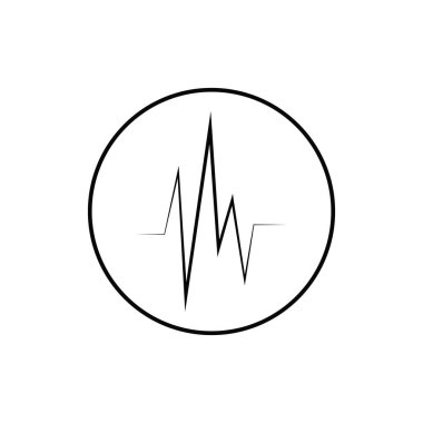 Hearbeat Nabız Simgesi Vektör İllüstrasyon Logo Şablonu
