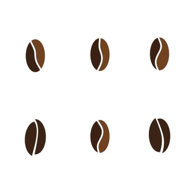 kahve çekirdeği simgesi vektör çizimi şablonu