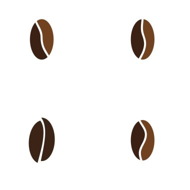 kahve çekirdeği simgesi vektör çizimi şablonu