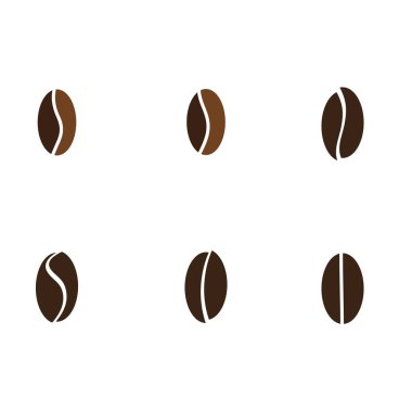 kahve çekirdeği simgesi vektör çizimi şablonu