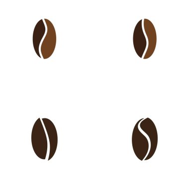 kahve çekirdeği simgesi vektör çizimi şablonu