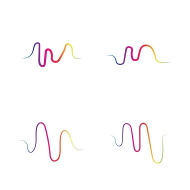 Ses dalgaları vektör çizim şablonu