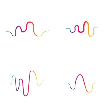 Ses dalgaları vektör çizim şablonu