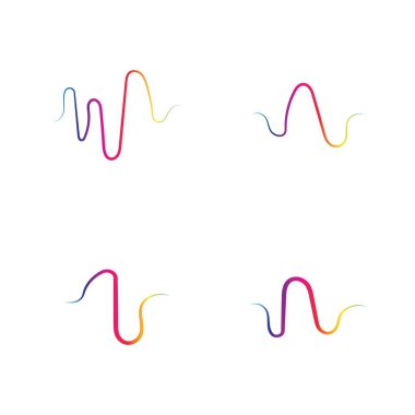 Ses dalgaları vektör çizim şablonu