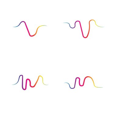 Ses dalgaları vektör çizim şablonu