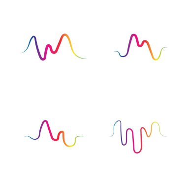 Ses dalgaları vektör çizim şablonu