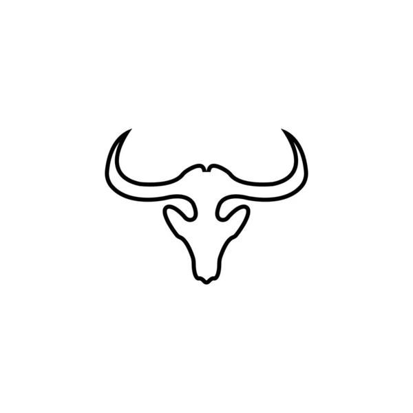 Bull Chifre Logotipo Ícone Modelo Aplicativo Ícones — Vetor de Stock