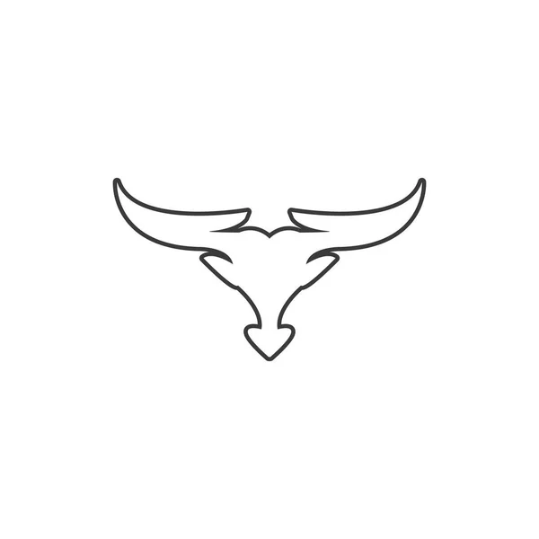 Bull Horn Logotyp Och Symbol Mall Ikoner App — Stock vektor