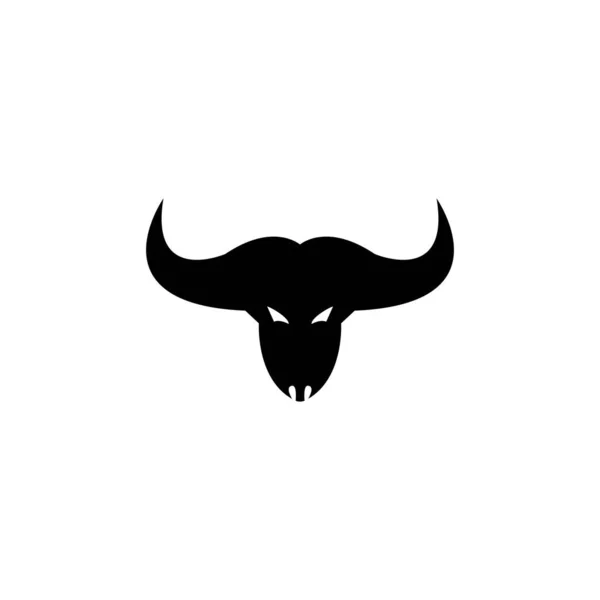 Bull Hoorn Logo Symbool Template Pictogrammen App — Stockvector