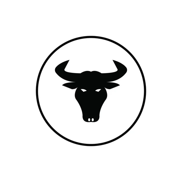 Bull Chifre Logotipo Ícone Modelo Aplicativo Ícones —  Vetores de Stock