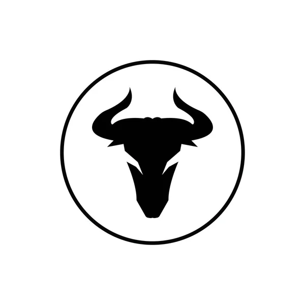 Bull Horn Logotyp Och Symbol Mall Ikoner App — Stock vektor