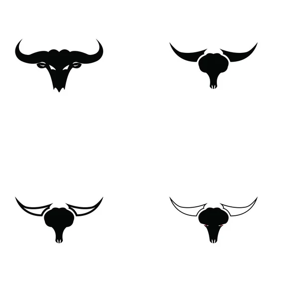 Logo Bull Horn Ikony Szablonów Symboli Aplikacji — Wektor stockowy