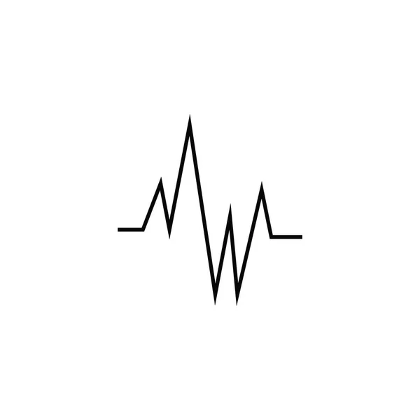 Hearbeat Pulse Icon Vector Illustration Logo Template — Stock Vector