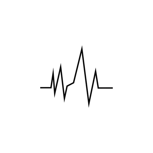 Modèle Logo Illustration Vectorielle Icône Impulsion Battement Coeur — Image vectorielle
