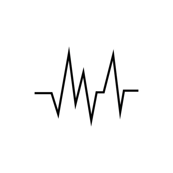 Hearbeat Pulse Icon Vector Illustration Logo Template — Stock Vector