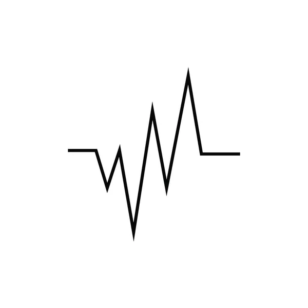 Hearbeat Pulse Icon Vector Illustration Logo Template — Stock Vector