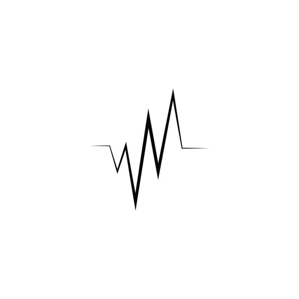 Hearbeat Pulso Ícone Vetor Ilustração Logo Template — Vetor de Stock