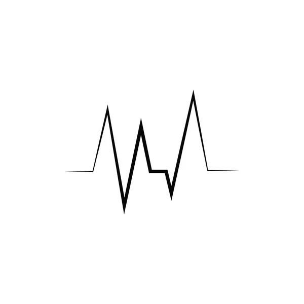 Hearbeat Pulse Icon Vector Illustration Logo Template — Stock Vector