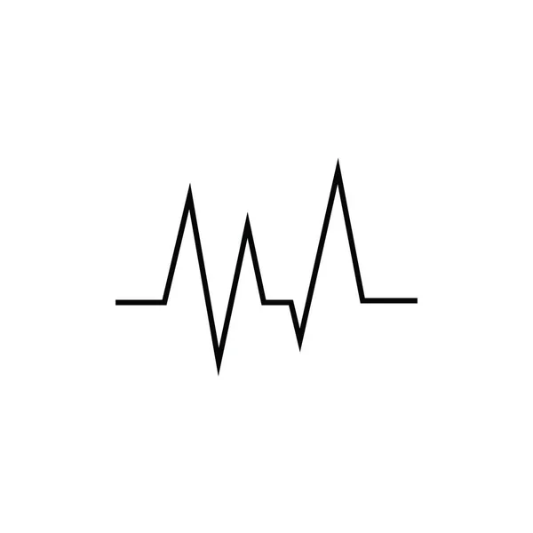 Hearbeat Pulse Icon Vector Illustration Logo Template — Stock Vector