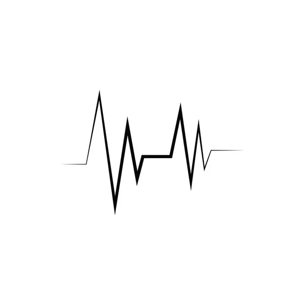 Hearbeat Pulse Icon Vector Illustration Logo Template — Stock Vector