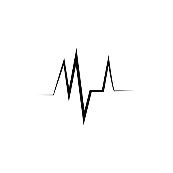 Hearbeat Pulse Icon Vector Illustration Logo Template — Stock Vector