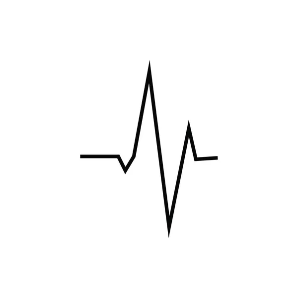 Hearbeat Nabız Simgesi Vektör Llüstrasyon Logo Şablonu — Stok Vektör