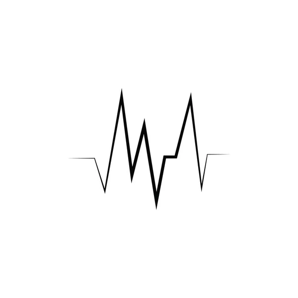 Šablona Obrázkem Ikon Pulzního Vektoru Hearbeat — Stockový vektor
